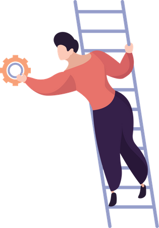 Businessman doing management Illustration