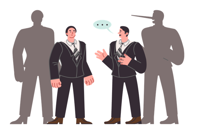 Businessman doing negotiation  Illustration