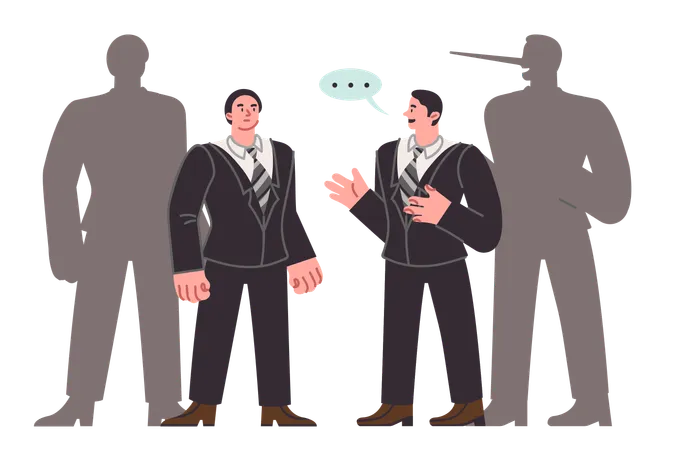 Businessman doing negotiation  Illustration