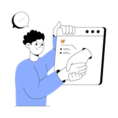 Businessman doing Negotiation Mastery  Illustration