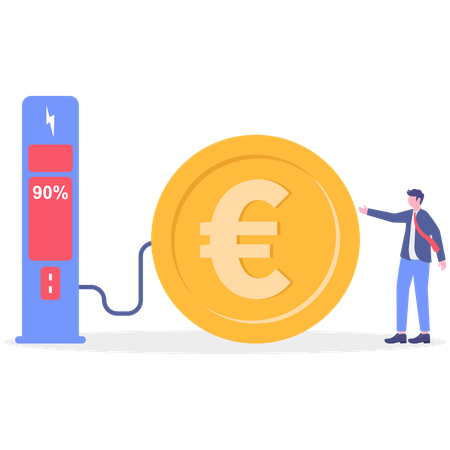 Businessman doing oil business  Illustration