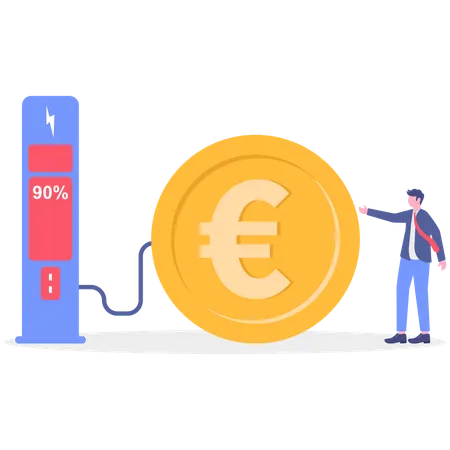 Businessman doing oil business  Illustration