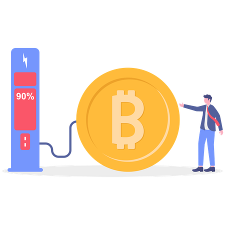 Businessman doing oil trading  Illustration