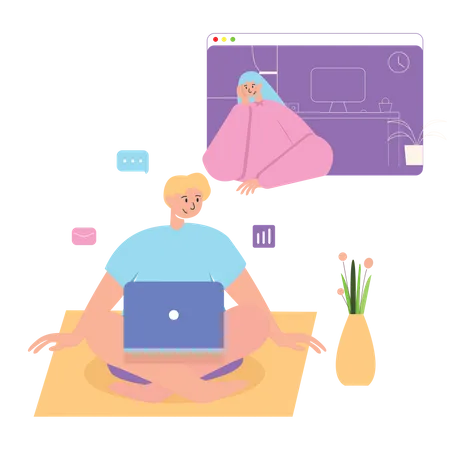 Work From Home Illustrations イラスト