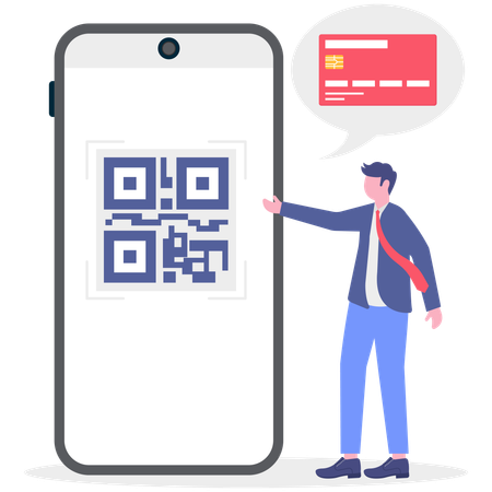Businessman doing online Shopping  Illustration