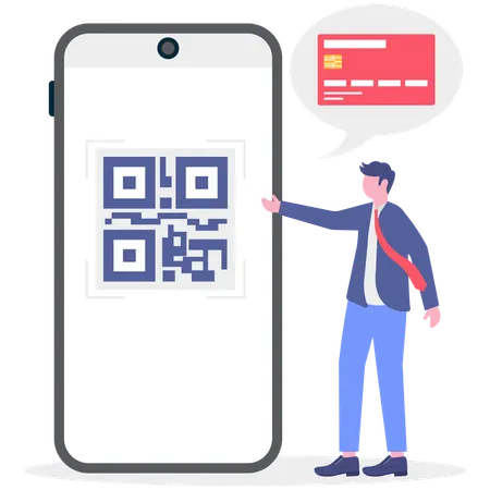 Businessman doing online Shopping  Illustration