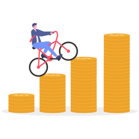 Businessman doing paid advertising  Illustration