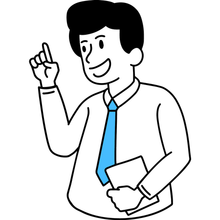 Businessman doing presentation  Illustration