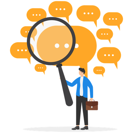 Businessman doing problem solving  Illustration