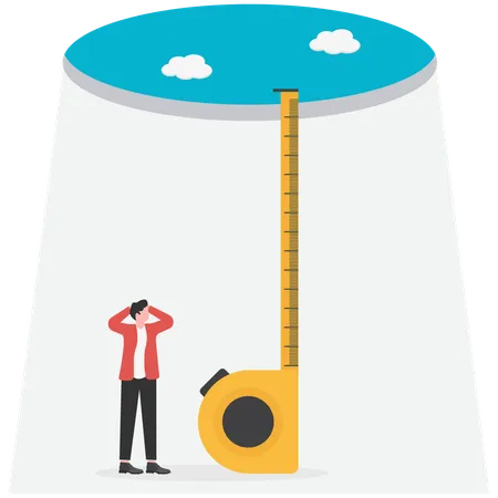 Businessman doing risk estimation  Illustration