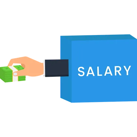 Businessman doing Salary Payment  Illustration