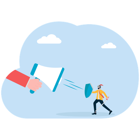 Businessman doing security marketing  Illustration