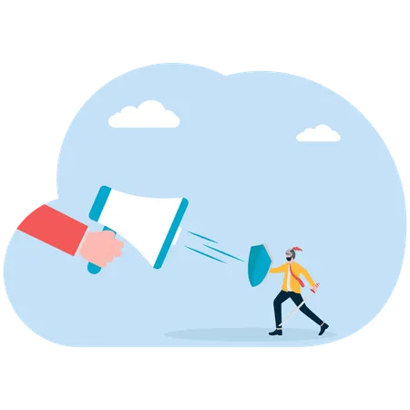 Businessman doing security marketing  Illustration