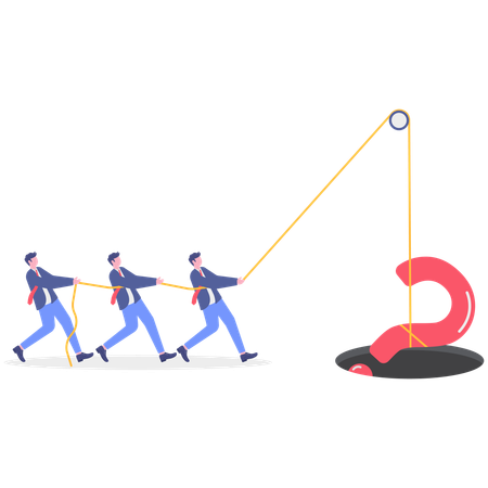 Businessman doing senior management  Illustration