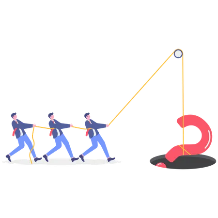 Businessman doing senior management  Illustration
