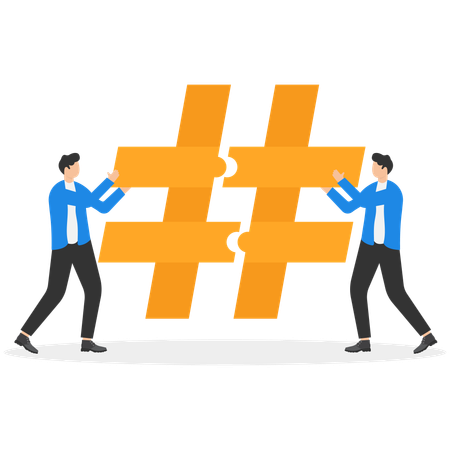 Businessman doing social media marketing  Illustration