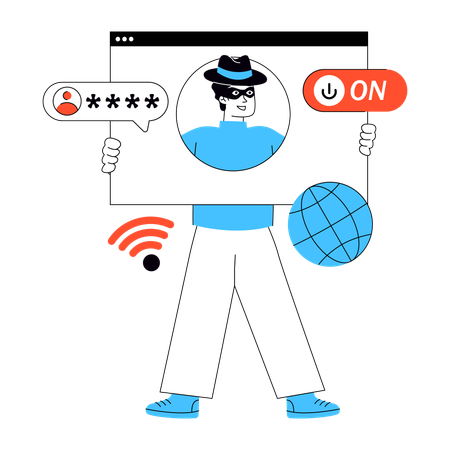 Businessman doing Spy  Illustration