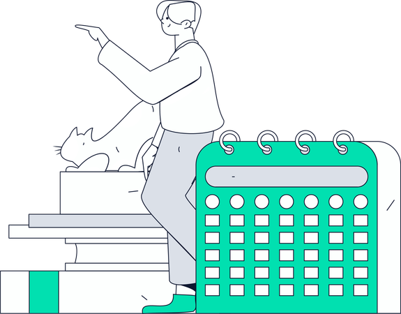 Businessman doing task management  Illustration