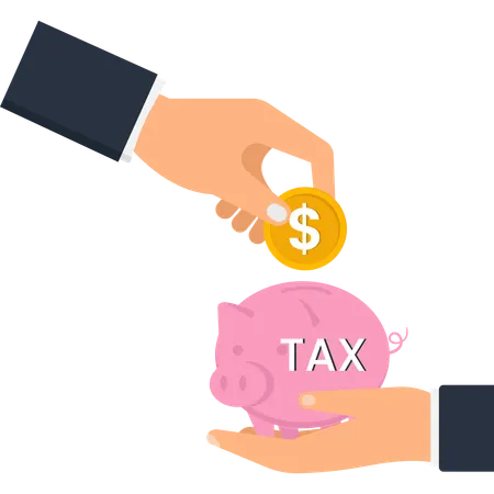 Businessman doing Tax Payment  Illustration