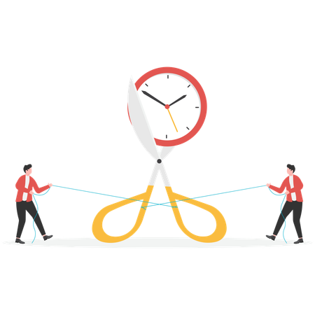 Businessman doing time allocation  Illustration