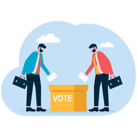 Businessman doing voting  Illustration