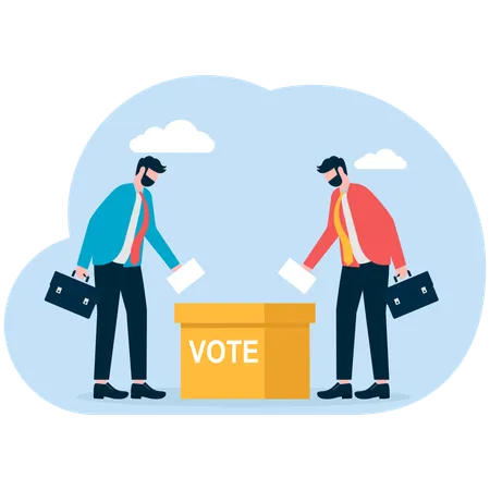 Businessman doing voting  Illustration