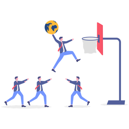 Businessman doing work Activity  Illustration