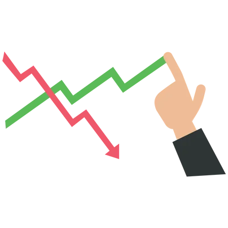 Businessman draws a stock market graph  일러스트레이션