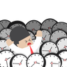 drowning in clock illustration free download