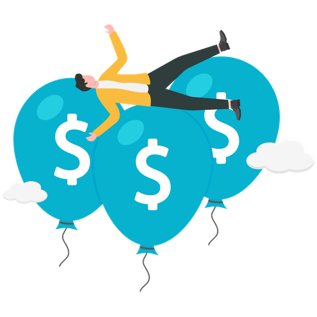 Businessman earning passive income  Illustration