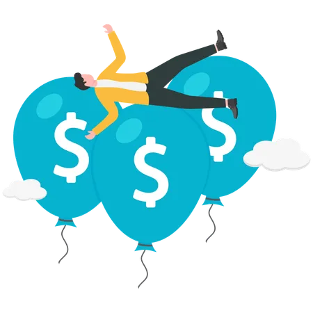 Businessman earning passive income  Illustration