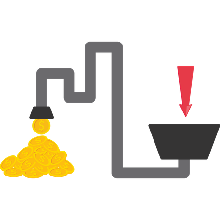 Businessman earns income from manufacturing unit  Illustration