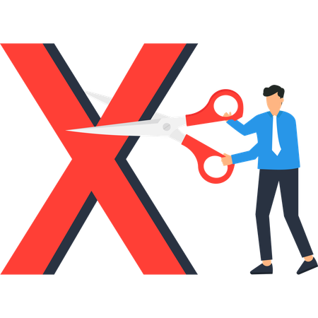 Businessman eleminating business competition  Illustration