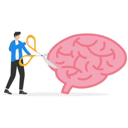 Businessman eliminating business stress  Illustration