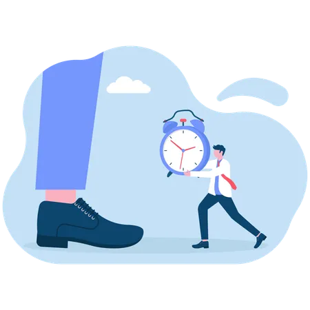 Businessman employee giving time to manager  Illustration