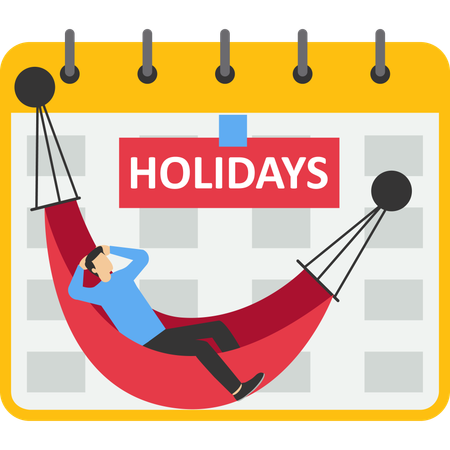 Businessman enjoying holidays  Illustration