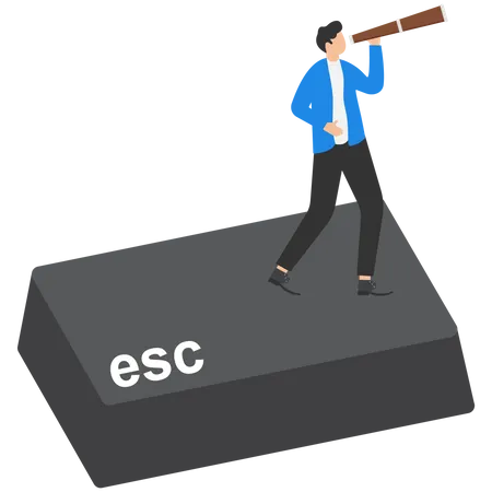Escape Business Rat Race And Corporate World Vector Concept Symbol Of Stressful Environment New Career Looking For Relief Illustration