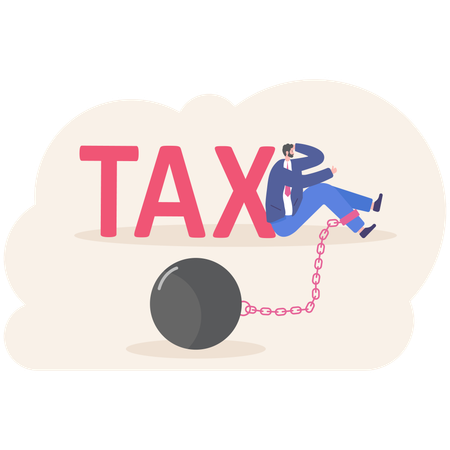 Businessman faces tax loss  Illustration