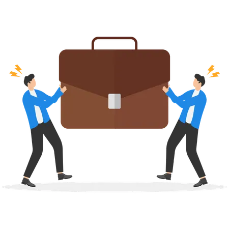 Businessman facing business competition  Illustration