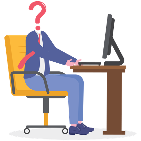 Businessman facing business confusion  Illustration