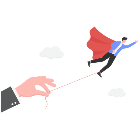 Businessman facing business obstruction  Illustration