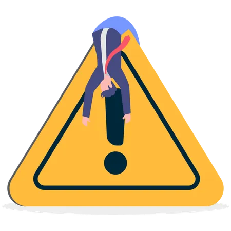Businessman facing business problem  Illustration