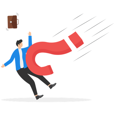 Businessman facing business problem  Illustration