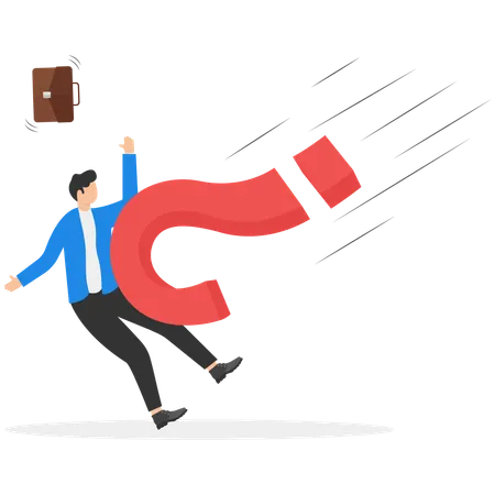 Businessman facing business problem  Illustration