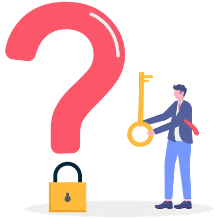 Businessman facing business problem  Illustration