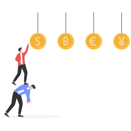 Businessman facing credit problem  Illustration
