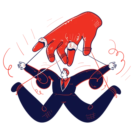 Businessman facing cultural issue  Illustration