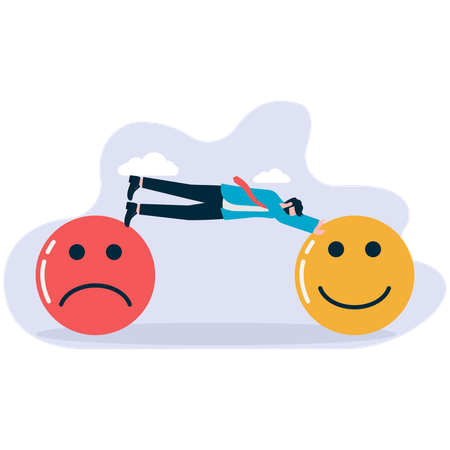 Businessman facing emotional stress due to workload  Illustration