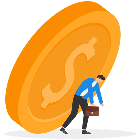 Businessman facing financial pressure  Illustration