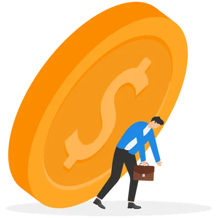 Businessman facing financial pressure  Illustration